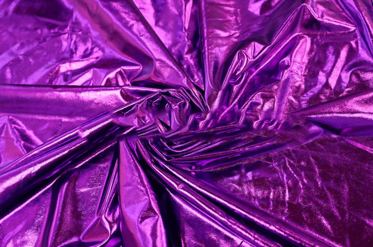 1 Yard Metallic Foil Spandex Lame Stretch Fabric All Over Foil on Stretch Knit Fabrics